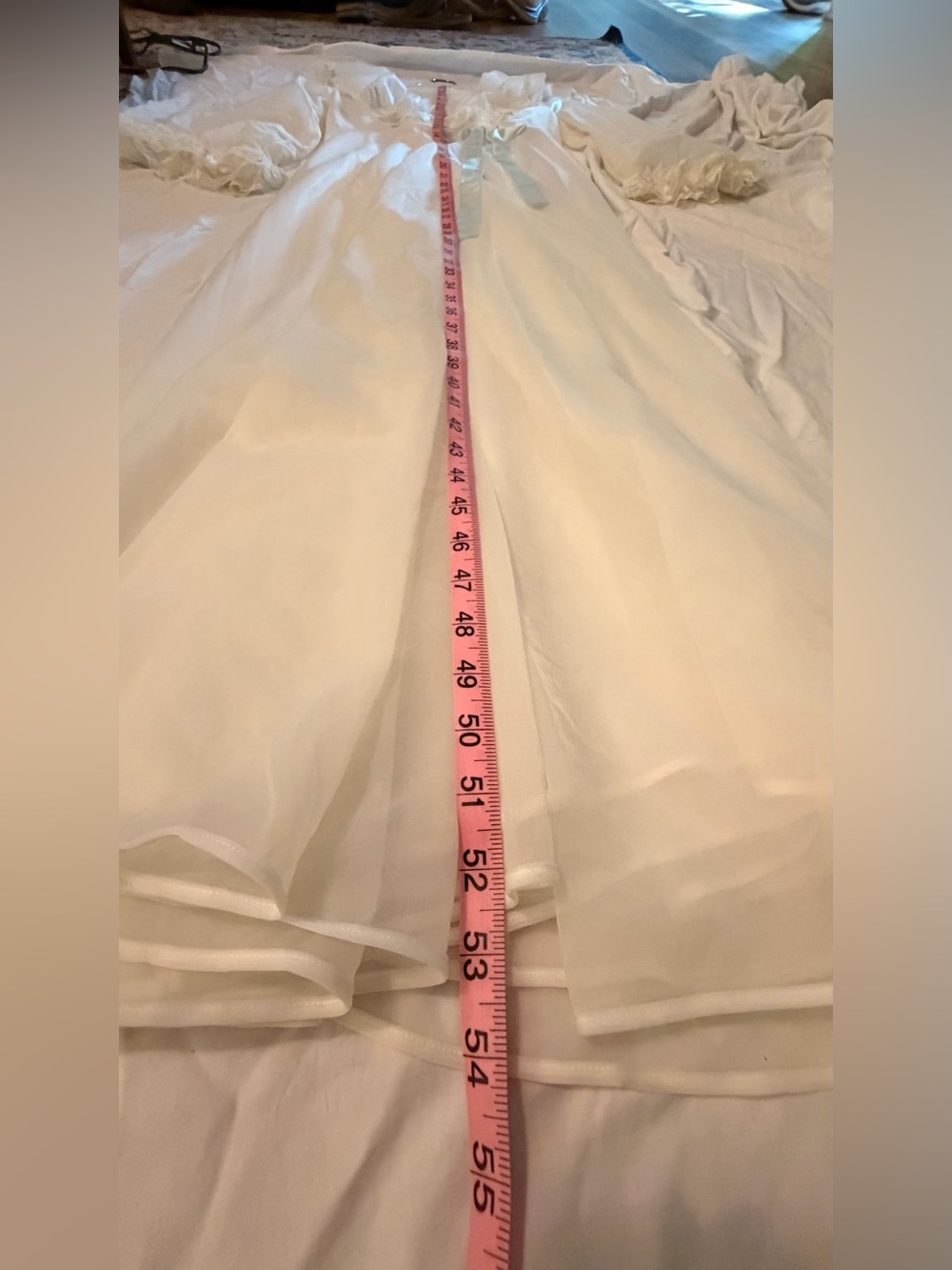 Vintage Shadowline White Sheer Nylon Peignoir Robe 1980s - Picture 9 of 16